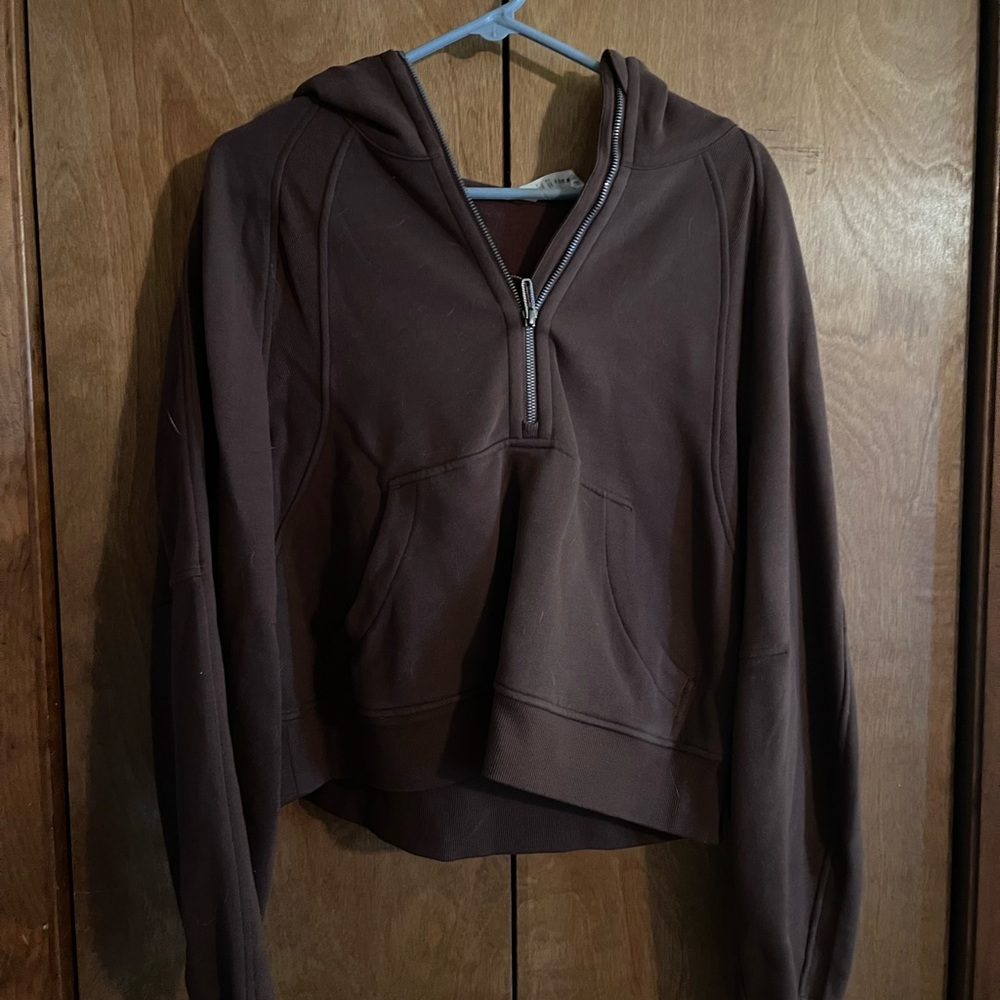 Lululemon Oversized Half-Zip Scuba In Java Size M… - image 1